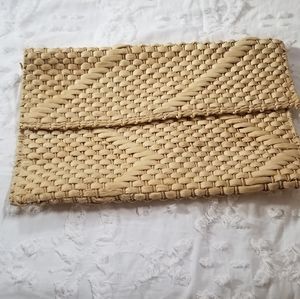 Vintage rafia straw purse